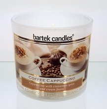 Svíčka ve skle 75g bílá - Coffee Cappuccino
