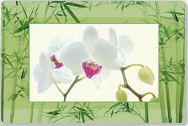 ORW0550 Prostrka z flie 45x30 s dekorem - White orchids