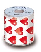 Toaletn papr 200 trk s dekorem - Topi Hearts