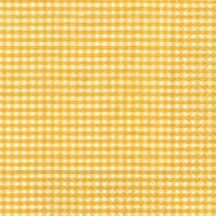 Ubrousky paprov Vichy s dekorem 33x33cm - Yellow