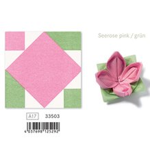 Ubrousek paprov Origami 40x40cm - Seerose pink/grn