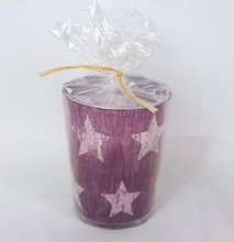 Svka ve skle Glaskerze 8,5 x 10cm - Stella purple