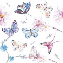 Ubrousky papírové s dekorem 33x33cm - Butterflies