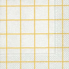 Ubrousek papírový s potiskem 33x33cm - Home square white/yellow