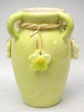Váza keramická s dekorací závěšených květů - 56-5542
