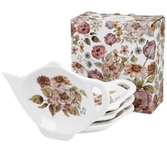 Pastel Flowers White - Sada 4ks porcelnov tcky ve tvaru konviky v boxu