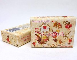 Luxusní přírodní mýdlo 200g s vůní balené - Svařáček