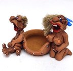 HK keramická figurka duo trol - nudisti