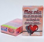 Magické bonbony ovocné DIXI 45g s textem - Moje srdce bije...