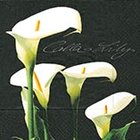 Ubrousek 33x33cm - Calla lily black