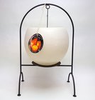 Lampion parafínový koule 300mm + stojan kovový se svícnem na čaj. svíčku - bílý