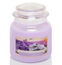 Svka s vn 430g ve sklenn dze s vkem - Lavender Soap