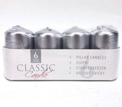 Svka Classic advent metalic vlec 40x70mm, sada/4ks - Stbrn