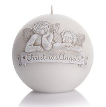 Svíčka Christmas Angels Pearl koule 80mm