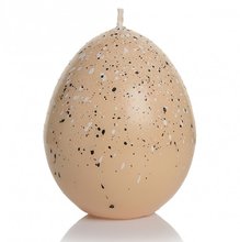Svíčka vajíčko Egg in Spots 70x100mm - Béžová