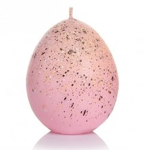 Svíčka vajíčko Egg in Spots 70x100mm - Růžová