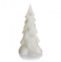 Svíčka stromek Twinkle Christmas Tree 80x150mm - Bílá