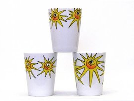 Tukovnk porcelnov malovan - slunka