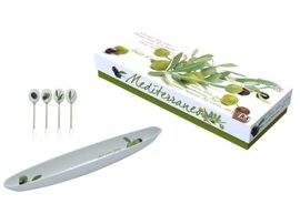 OVS0716 Set mediter miska+4x zpich Olives