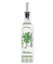 HERB BOT500 Sklenn lhev 500ml s nlevkou a dekorem bylinek - HERBIERS