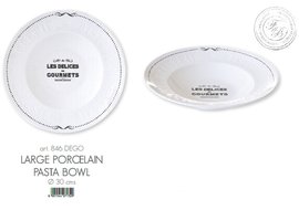 DEGO0846 Porcelnov tal 30cm s dekorem v boxu - LES DELICES