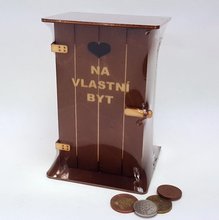 Pokladna kadibudka devn tmav s npisem - Na vlastn byt