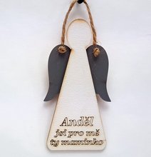 Devn andl blo-ed velk 23cm s npisem - Andl jsi pro m ty maminko