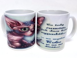 Porcelnov bl hrnek s celo obtiskem - To tedy umm