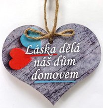 Devn srdko 18cm barevn s npisem - Lska dl n dm domovem