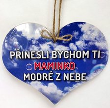 Devn srdko 11cm barevn s npisem - Maminka - Pinesli bychom Ti