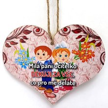 Devn srdko 18cm barevn s npisem - Mil pan uitelko - dti