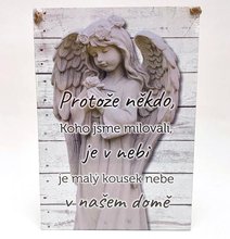 Deska barevn velk 21x30cm s npisem - Protoe nkdo, koho jsme milovali