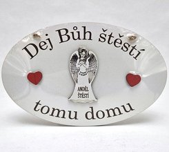 Devn deska ovl 20cm bl - Dej Bh tst tomu domu - Andl tst + 2x srdko