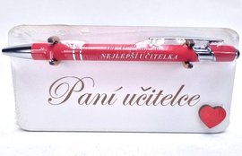 Devn destika s ervenou propiskou a npisem - Pan uitelce