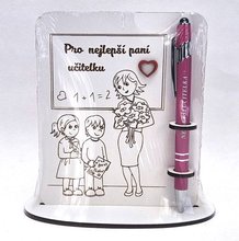 Devn stojnek 15cm s rovou propiskou - Pro nejlep pan uitelku