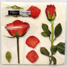 Ubrousek paprov s potiskem 25x25cm - Scent of roses