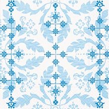 Ubrousek 33x33cm - Spring pattern blue