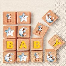 Ubrousek 33x33cm - Baby puzzle