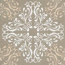 Ubrousek paprov s potiskem 33x33cm - Pattern tile cream