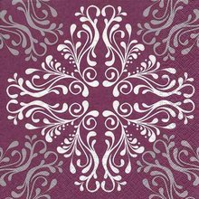 Ubrousek paprov s potiskem 33x33cm - Pattern tile purple