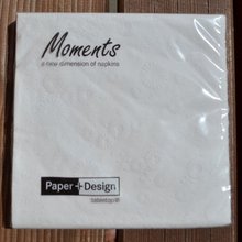 Ubrousek paprov moments 33x33cm - Uni white