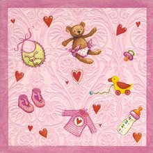 Ubrousky paprov Moments 33x33cm - Baby`s world Rose