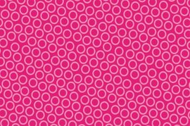 Ubrus paprov impregnovan s dekorem 120x180cm - Circle pink