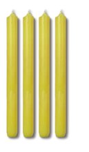 Svíčka do svícnu prům. 2,2 x 24cm S/4ks - žlutá (yellow)