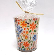 Svíčka ve skle Glaskerze 8,5 x 10cm - Embroidery