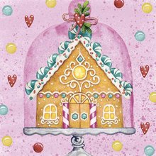 Ubrousek paprov s potiskem 33x33cm - Gingerbread House