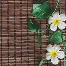 Ubrousek paprov s potiskem 33x33cm - Flowers on bamboo mat