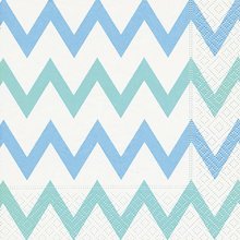 Ubrousek paprov s potiskem 33x33cm - Zig Zag aqua