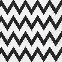 Ubrousek paprov s potiskem 33x33cm - Zig Zag black