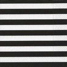 Ubrousek paprov s potiskem 33x33cm - Block stripes black